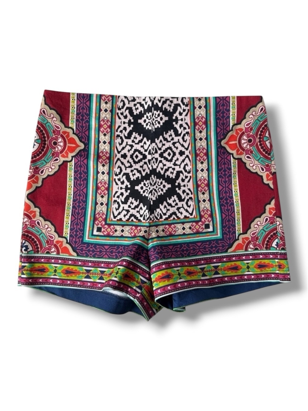 Flying Tomato Bold Print High Waist Short Shorts